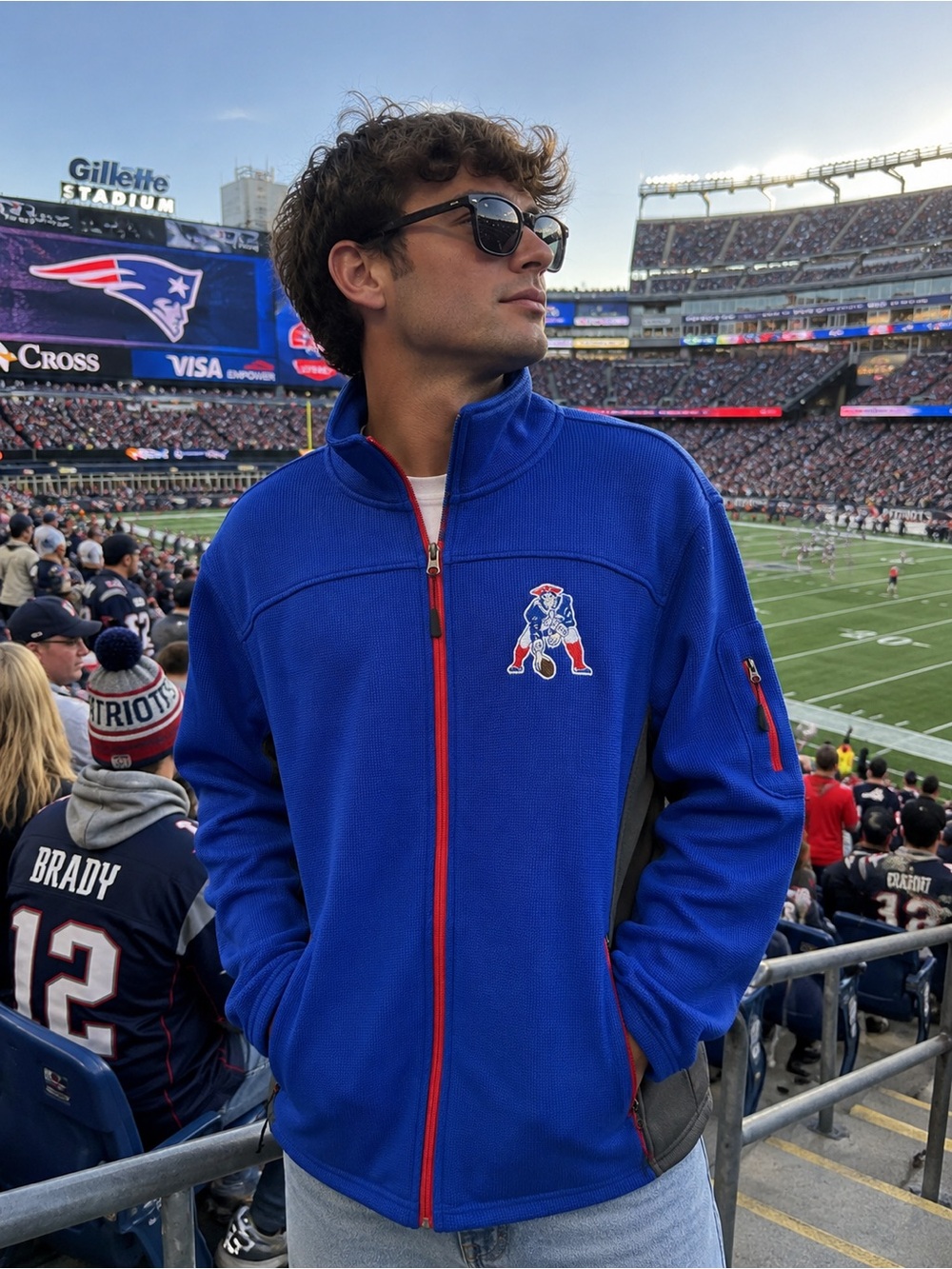 New England Patriots Embroidered Full Zip Jacket NFL